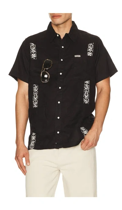 Sendero Provisions Co. Caballero Guayabera Shirt In Black