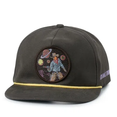 Sendero Provisions Co. Charcoal Cosmic Cowboy Logo Patch Snap Back Cap In Gray