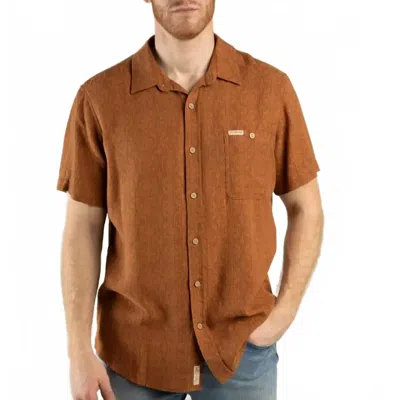 Sendero Provisions Co. City Slicker Short Sleeve Shirt In Arizona Chevron Chestnut In Brown