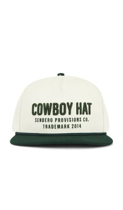 Sendero Provisions Co. Cowboy Hat Trucker Hat In Green
