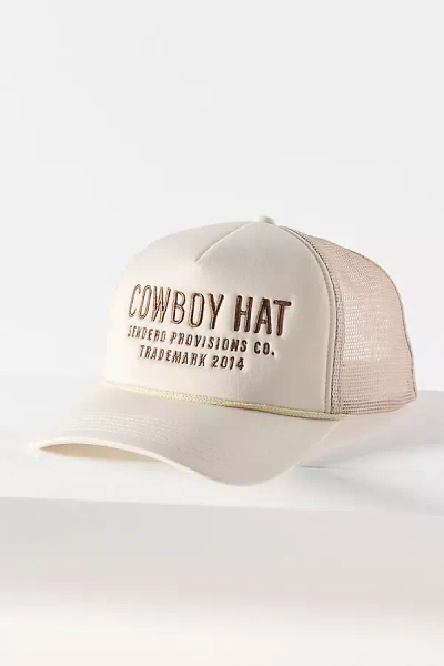 Sendero Provisions Co. Cowboy Trucker Hat In White