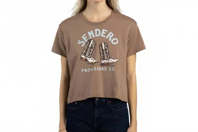Sendero Provisions Co. High Stepper Boxy Tee In Brown In Multi