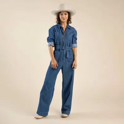 Sendero Provisions Co. Margot Denim Jumpsuit In Blue