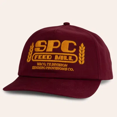 Sendero Provisions Co. Maroon Feed Mill Embroidered Curved Bill Cap In Burgundy