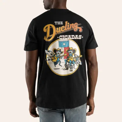 Sendero Provisions Co. Men's Dueling Cicadas Black Graphic T-shirt