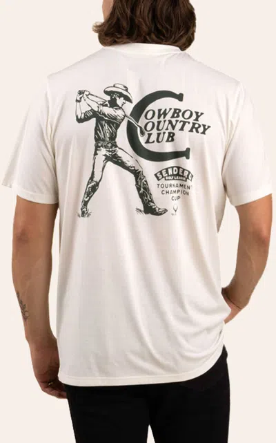 Sendero Provisions Co. Men's White Country Club Graphic T-shirt