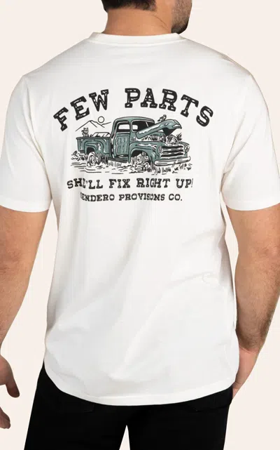 Sendero Provisions Co. Men's White Few Parts Truck Logo Graphic T-shirt