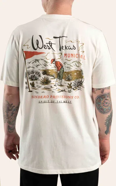Sendero Provisions Co Men's White West Tx Golf Graphic T-shirt
