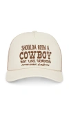 Sendero Provisions Co. Shoulda Been A Cowboy Trucker Hat In White