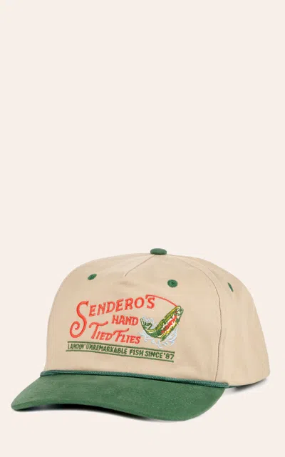 Sendero Provisions Co. Tan And Green Hand Tied Flies Rope Cap In Gray
