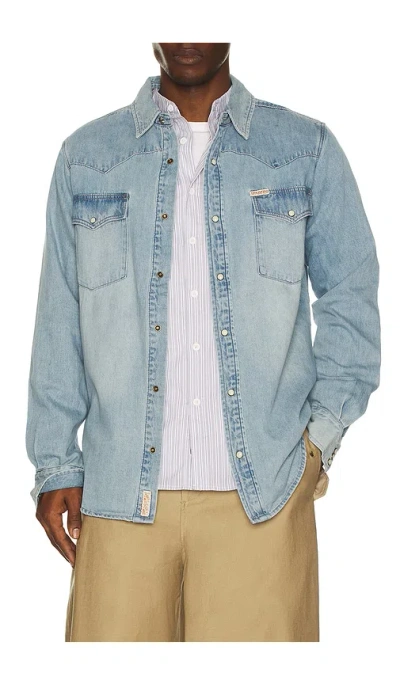 Sendero Provisions Co. The Wyatt Pearl Snap Shirt In Blue