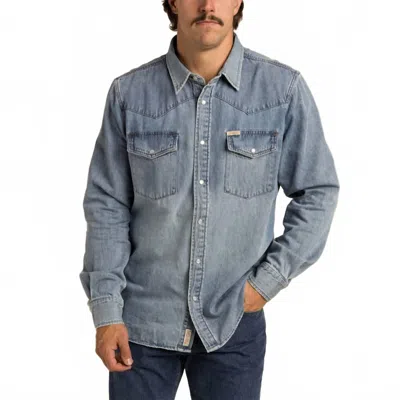 Sendero Provisions Co. Wyatt Pearl Snap Long Sleeve Shirt In Midnight Denim In Blue
