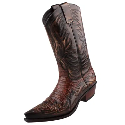 Pre-owned Sendra Boots Herren Western Stiefel 3241-denver Canela Victoria B35 Braun