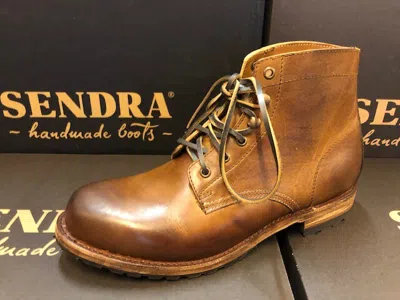 Pre-owned Sendra Boots Style 10604 Brown Leather Western Cowboy Boots Biker Shoe
