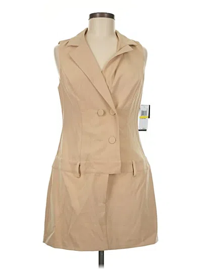 Seni & Cade Casual Dress In Tan