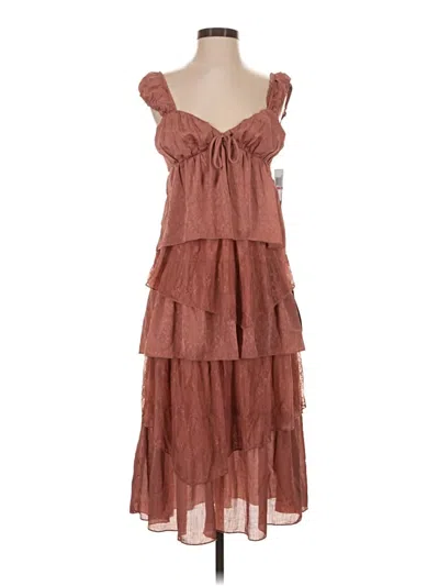 Pre-owned Seni & Cade Cocktail Dress In Brown