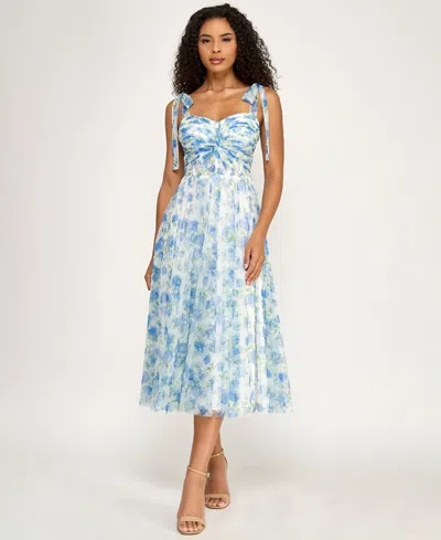 Seni & Cade Junior's Floral Midi Dress In Gray