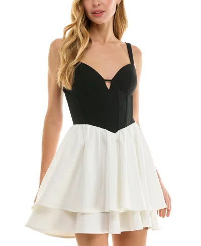 Seni & Cade Juniors' Corset Fit & Flare Dress