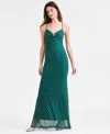 Seni & Cade Seni And Cade Juniors Cowl Back Dress In Green