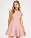Seni & Cade Juniors' Crewneck Short Fit & Flare Dress