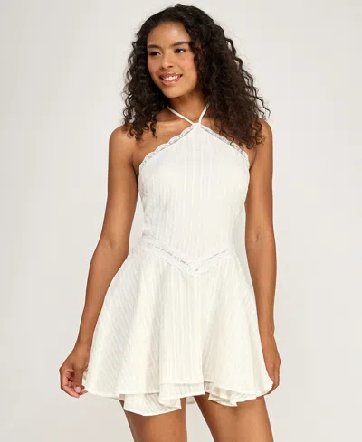 Seni & Cade Juniors' Drop Waist Dress In White
