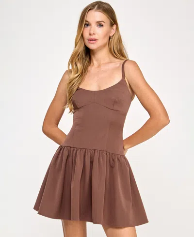 Seni & Cade Juniors' Drop-waist Sleeveless Fit & Flare Dress