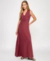 Seni & Cade Juniors' Jacquard Embroidered Sleeveless Maxi Dress