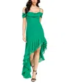 Seni & Cade Juniors' Ruffled High-low Chiffon Dress