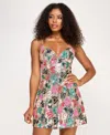Seni & Cade Juniors' Sequined Charmeuse A-line Dress