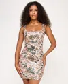 Seni & Cade Juniors' Sequined Square-neck Bodycon Dress