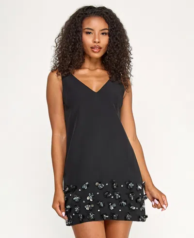 Seni & Cade Juniors' Sleeveless A-line Dress In Black