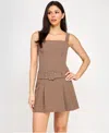 Seni & Cade Juniors' Sleeveless Belted A-line Dress