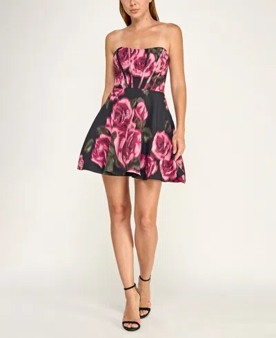 Seni & Cade Juniors' Strapless Mini Dress