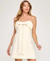 Seni & Cade Juniors' Strapless Mini Dress In White