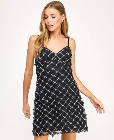 Seni & Cade Juniors' Strappy A-line Short Dress In Multi