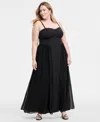Seni & Cade Plus Size Sweetheart-neck Sleeveless Gown