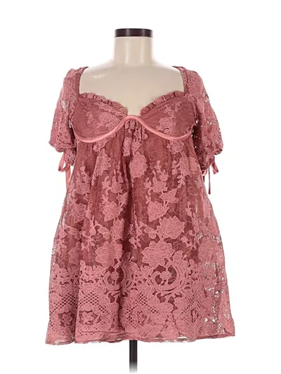 Seni & Cade Short Sleeve Blouse In Pink