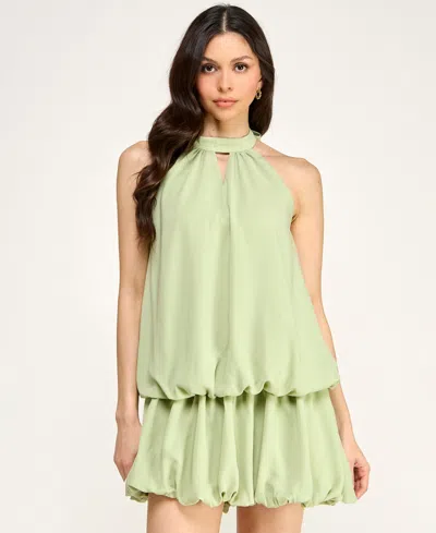 Seni & Cade Women's Halter Bubble Skirt Dress In Green