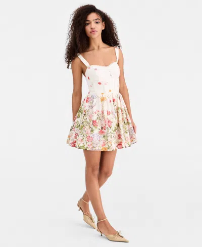 Seni & Cade Women's Lace-up Eyelet-embroidered Dress In Multi