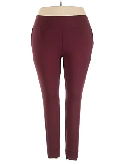 Pre-owned Senita Athletics Active Pants In Burgundy