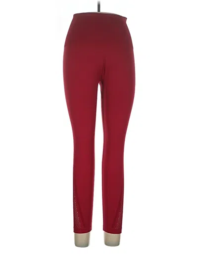 Pre-owned Senita Athletics Active Pants In Burgundy