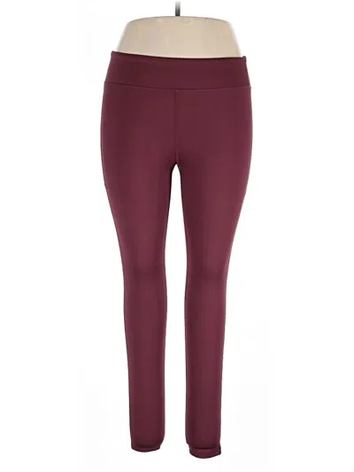 Pre-owned Senita Athletics Active Pants In Burgundy
