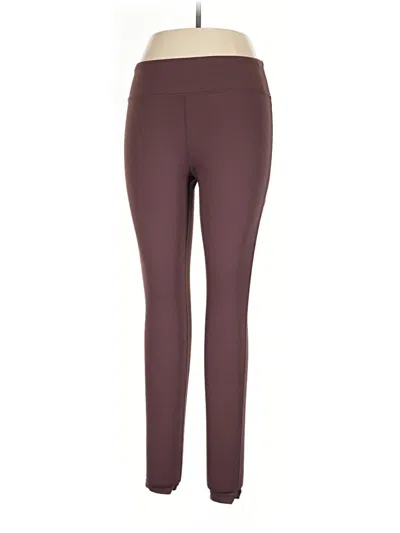 Pre-owned Senita Athletics Active Pants In Burgundy