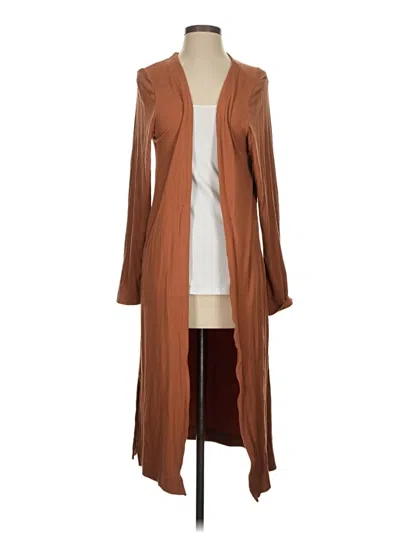Pre-owned Senita Athletics Cardigan Sweater In Brown