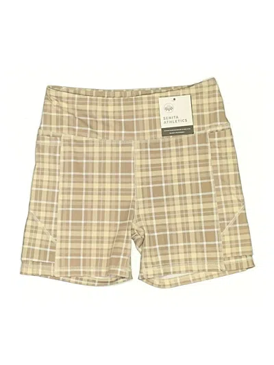 Pre-owned Senita Athletics Khaki Shorts In Tan