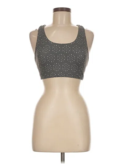 Pre-owned Senita Athletics Sleeveless Top Gray Halter Neckline Tops