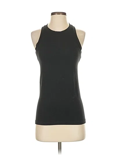 Pre-owned Senita Athletics Tank Top Black Halter Neckline Tops