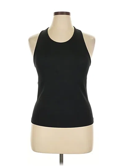 Pre-owned Senita Athletics Tank Top Black Halter Neckline Tops