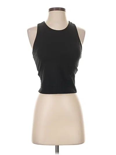Senita Athletics Tank Top Black Halter Neckline Tops