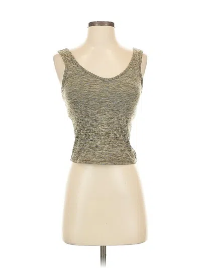 Pre-owned Senita Athletics Tank Top Brown Sweetheart Neckline Tops